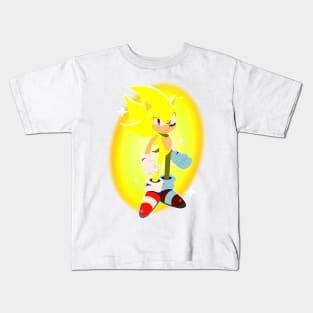 Super Sonic in Rise of the Wisps style Kids T-Shirt